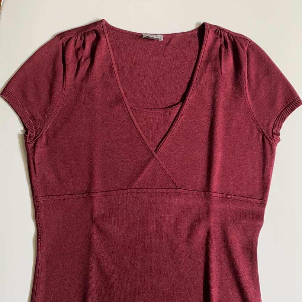 Silk blend knit top